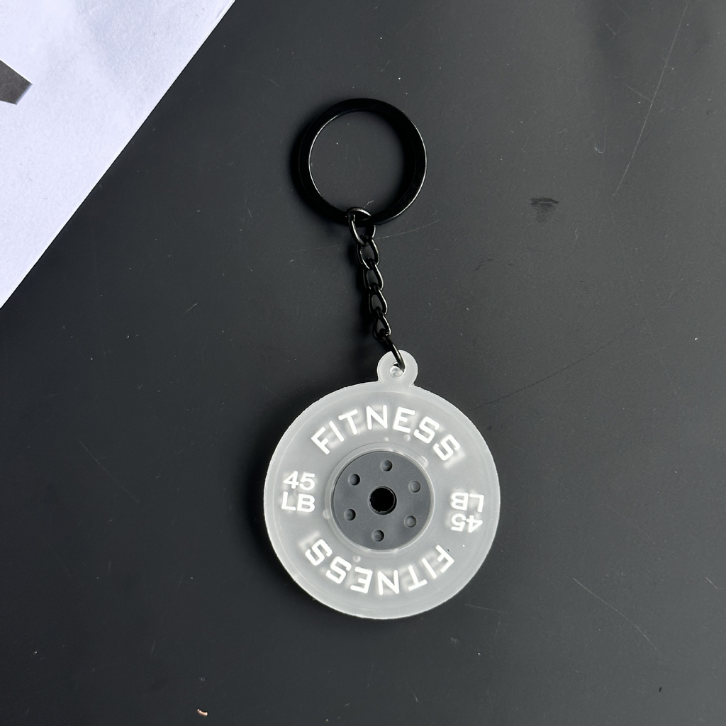 Mini Barbell Keychain