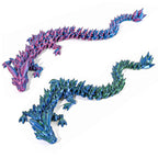 Beesini 3D Printed Dragon 2PCS 3D Dragon 3D Printed Animals Crystal 3D Dragon Fidget Home Office Decor Executive Desk Toys
