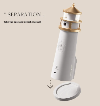 LunaGlow™ Lighthouse Moon Projection Night Light