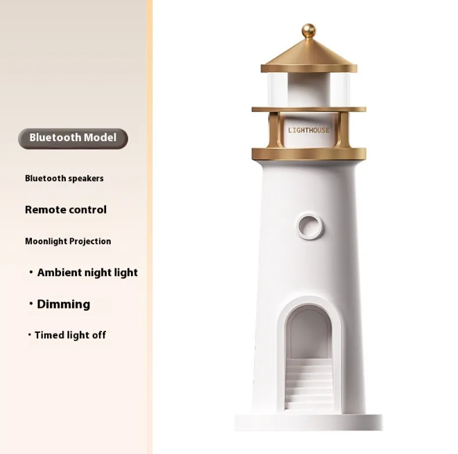 LunaGlow™ Lighthouse Moon Projection Night Light