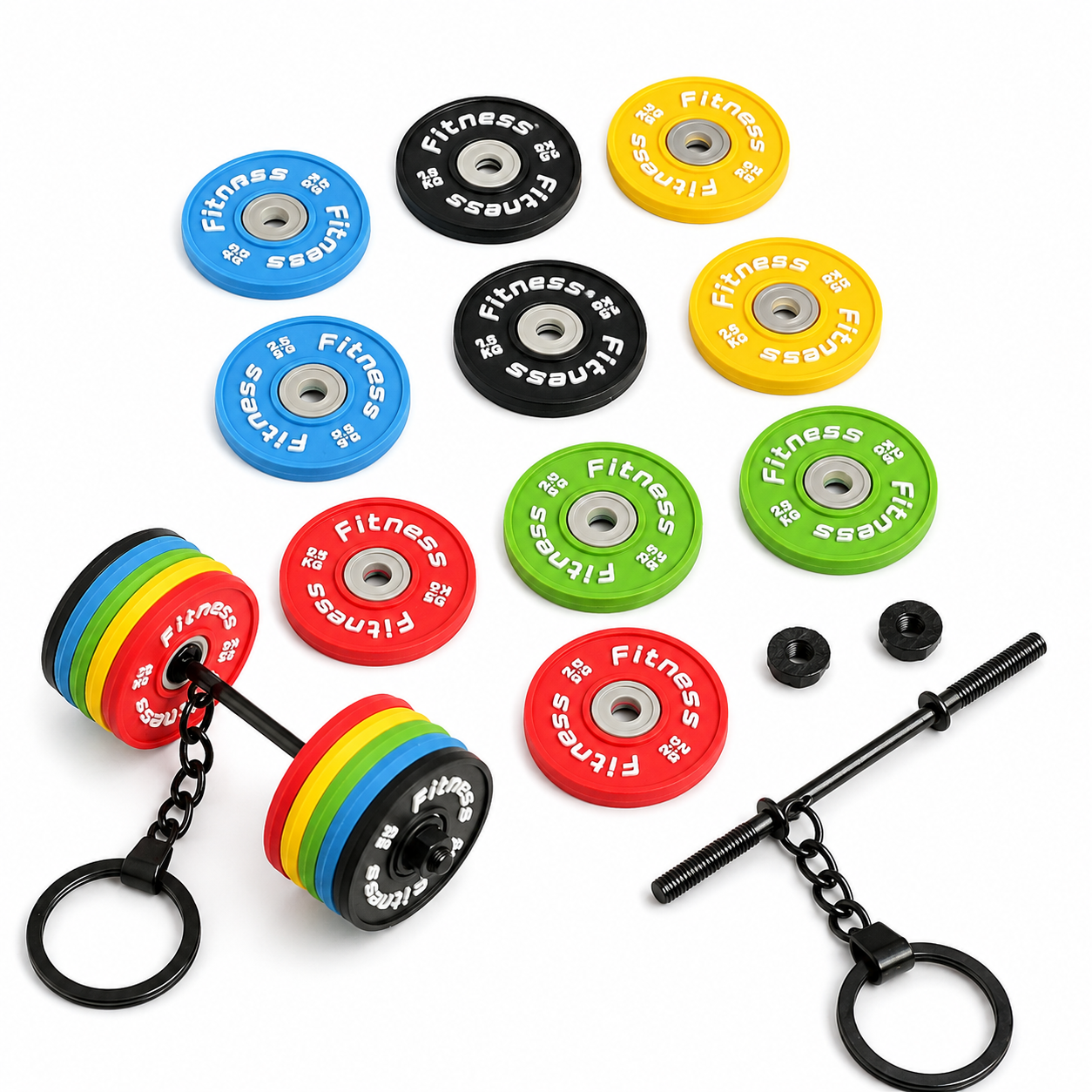 Mini Barbell Keychain