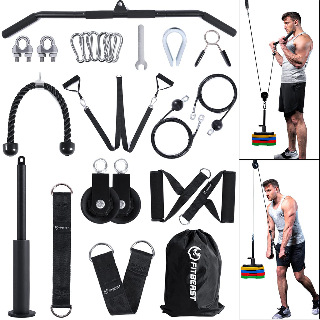 FitBeast Home Gym Pulley System for Full-Body Strength Training